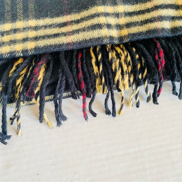 RARE - BURBERRY 100% CASHMERE CHECK LARGE SCARF SHAWL WRAP - Picture 7 of 10